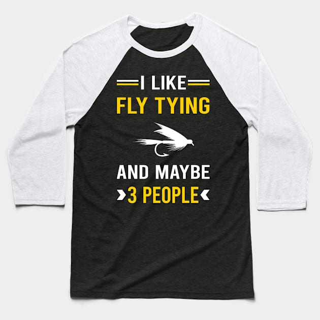 3 People Fly Tying Baseball T-Shirt by Bourguignon Aror